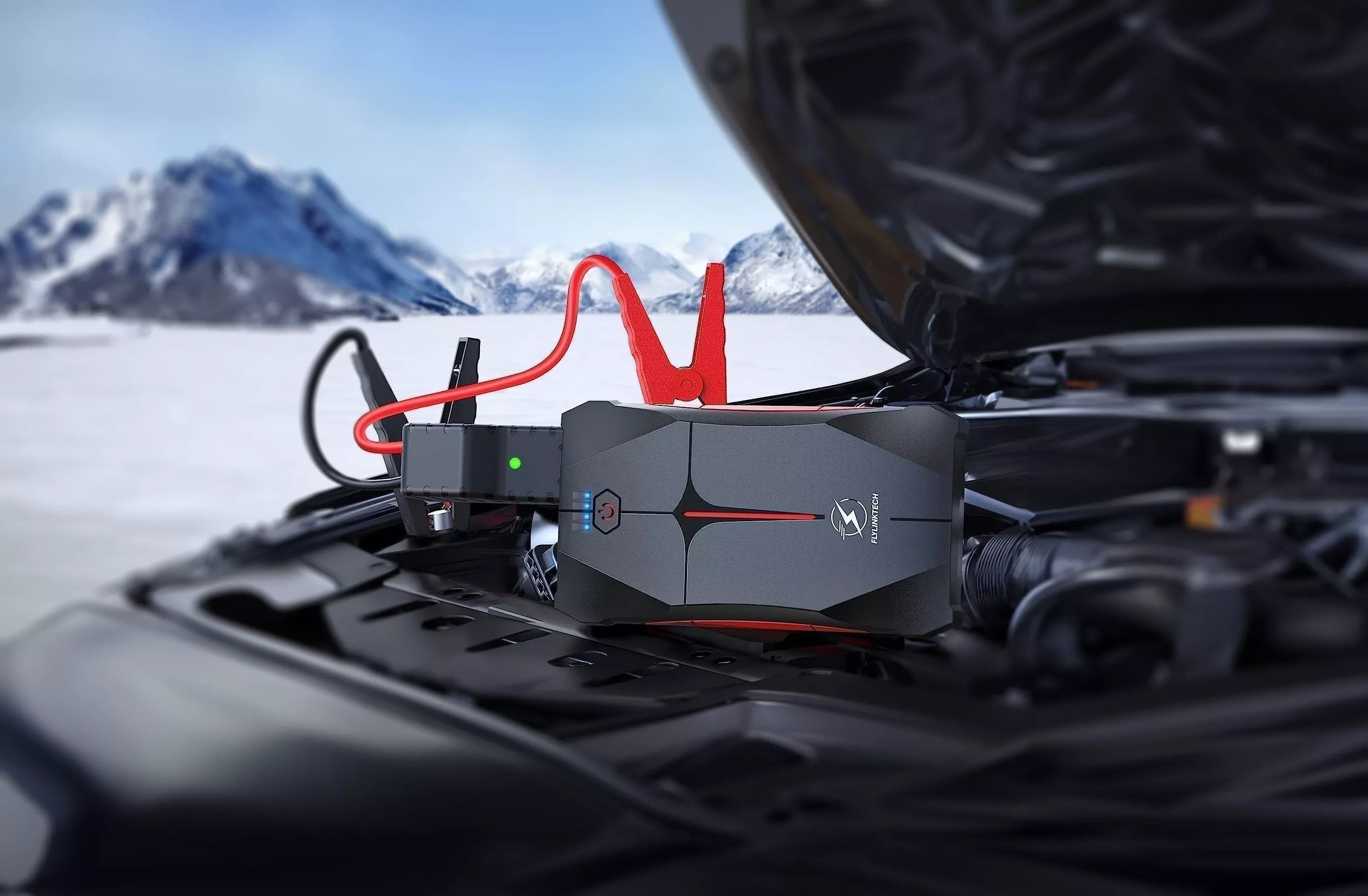 Car Jump Starter, FLYLINKTECH 4000A Peak 12V Portable Car Battery Jump Starter Booster
